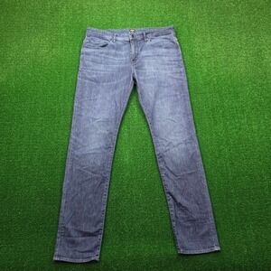 Hugo Boss Jeans Mens 36x33 Blue Lightweight Candiani Denim Delaware Slim Fit